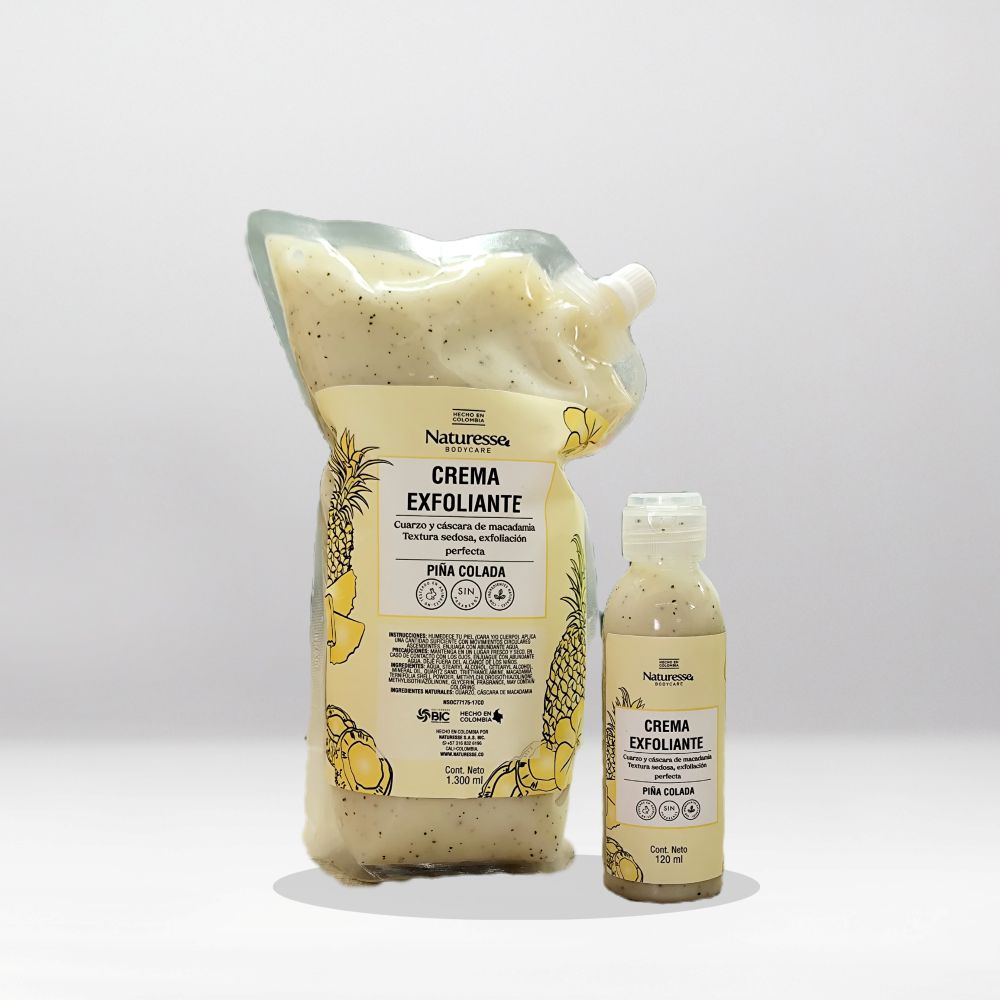 Crema Exfoliantes Naturales de Cáscara de Macadamia y Cuarzo 1.300 ml GRATIS 120 ml