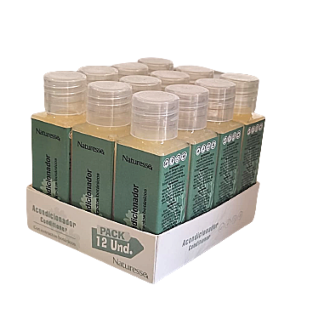 Acondicionador Aloe Vera, Aceite de Argán y Vitamina E Hotel 30ml x 12 unds