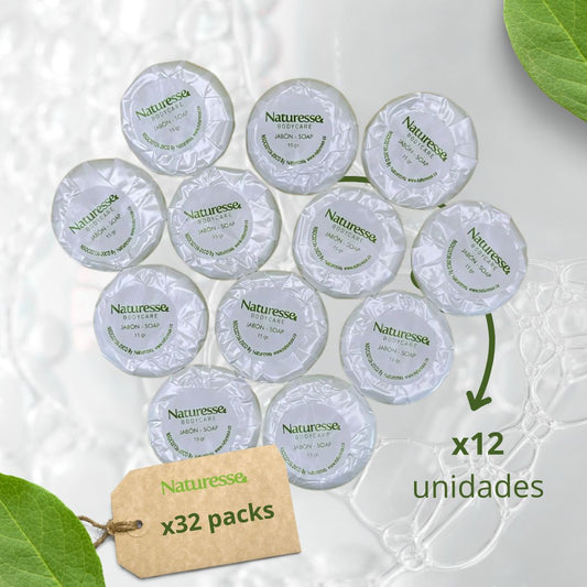 Jabón Vegetal en Barra Manzana Verde Hotel 15gr x 12 unds x 32 paquetes